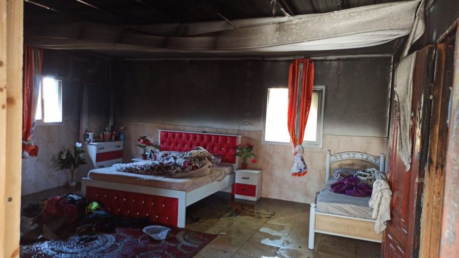 اندلاع حريق داخل مبنى في بلدة كسيفة